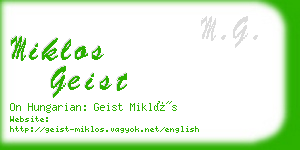 miklos geist business card